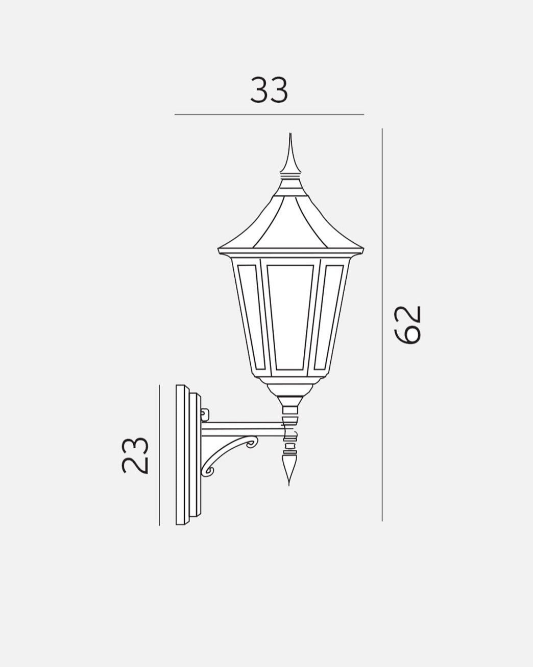 Modena 350 utendørs vegglampe