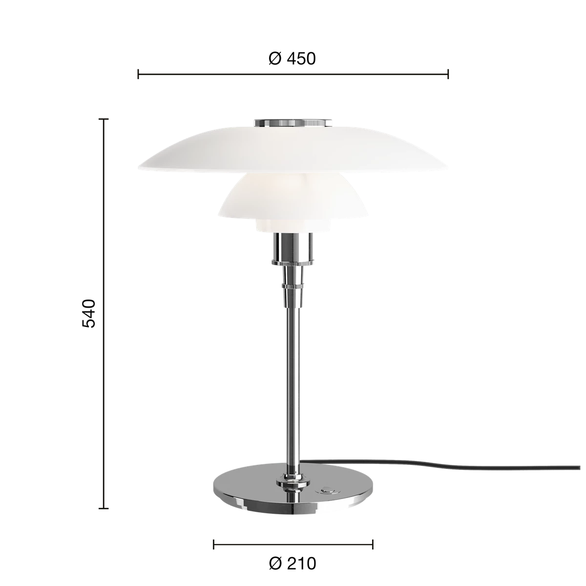 PH 4½-3½ bordlampe