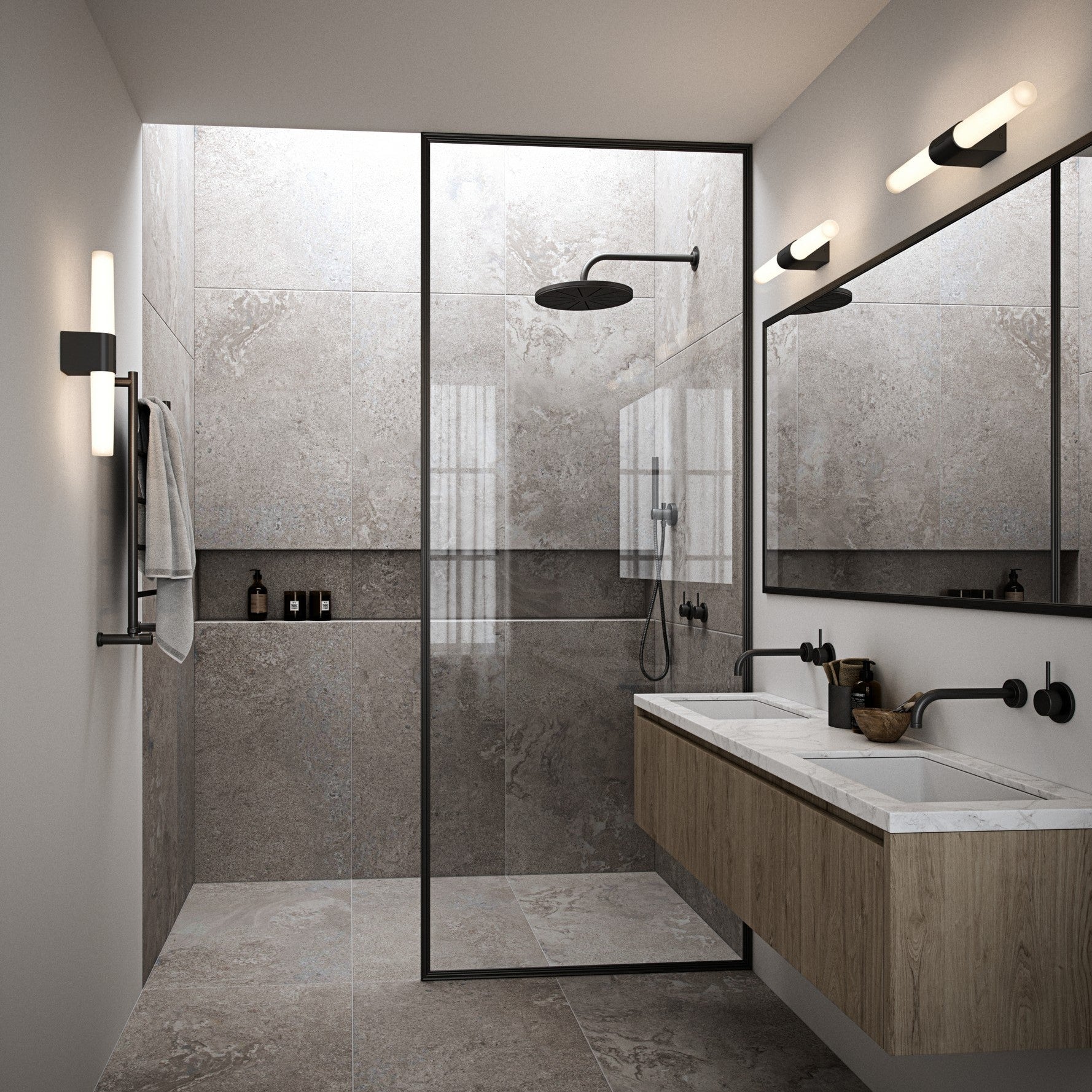 Helva double basic vegglampe