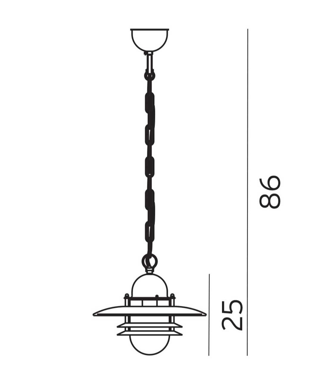 Oslo 240 utendørs taklampe