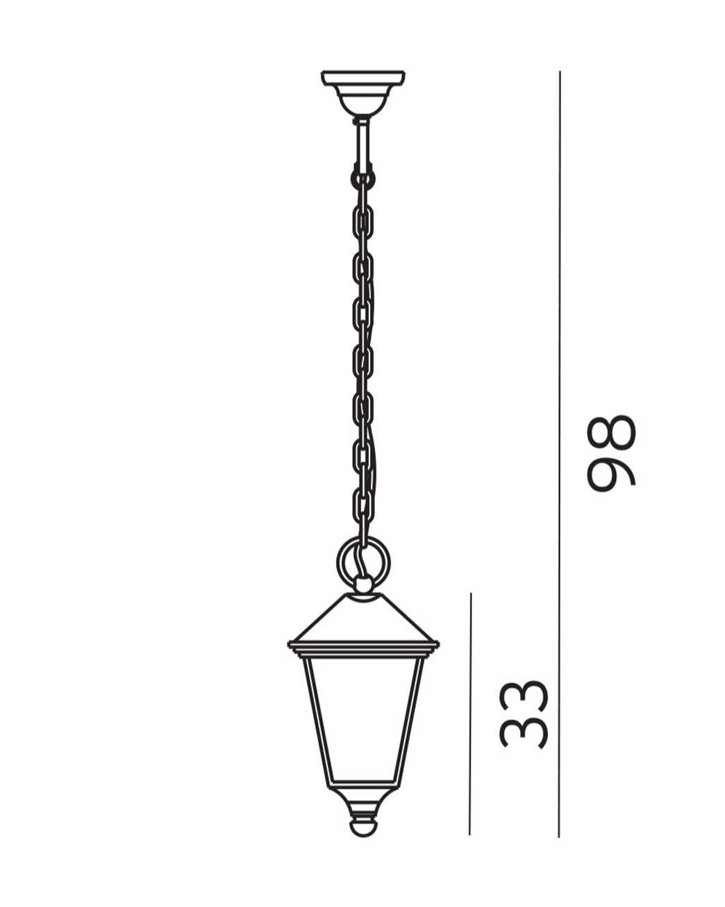 London 481A utendørs taklampe