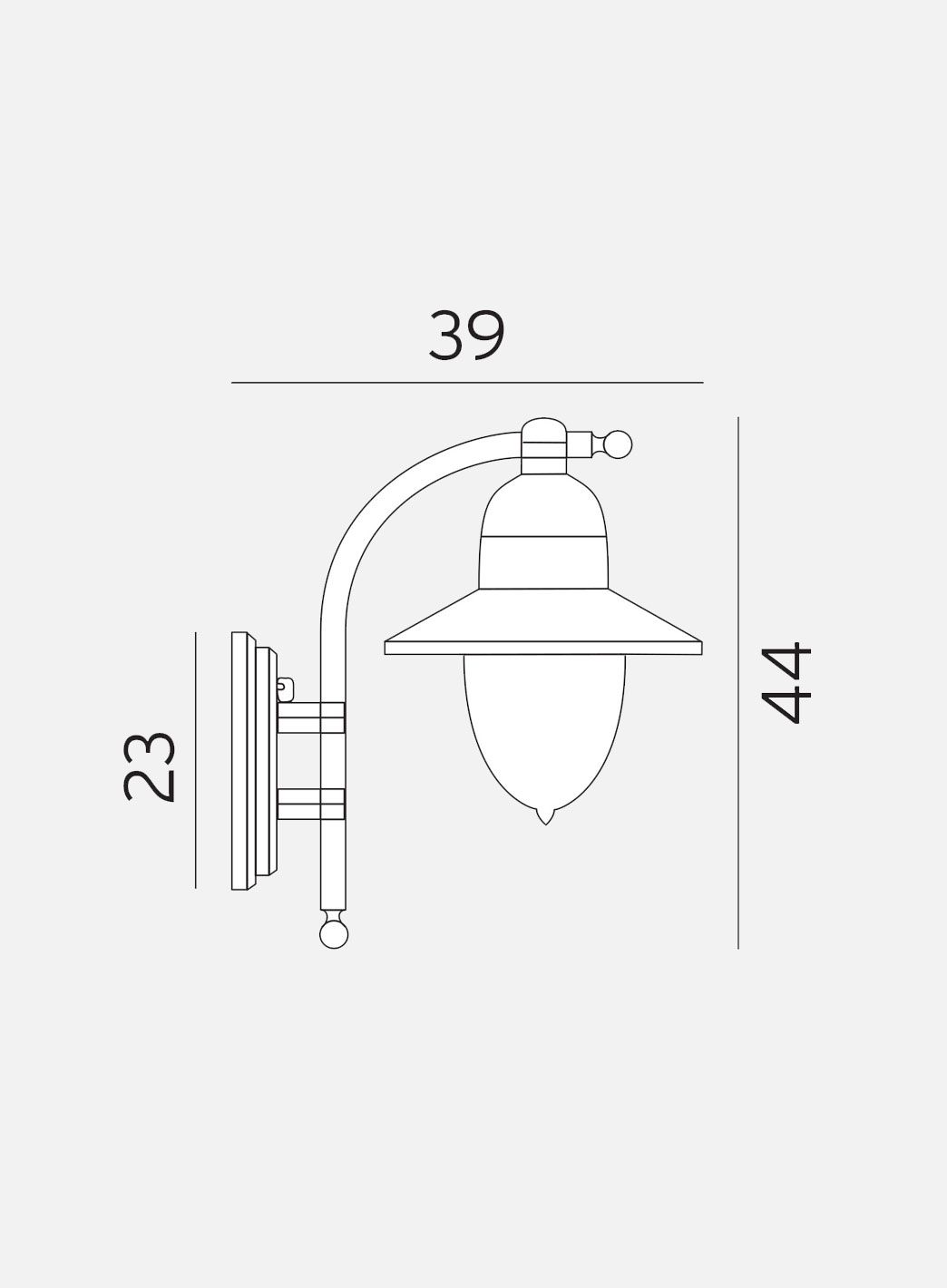 Como 370 utendørs vegglampe