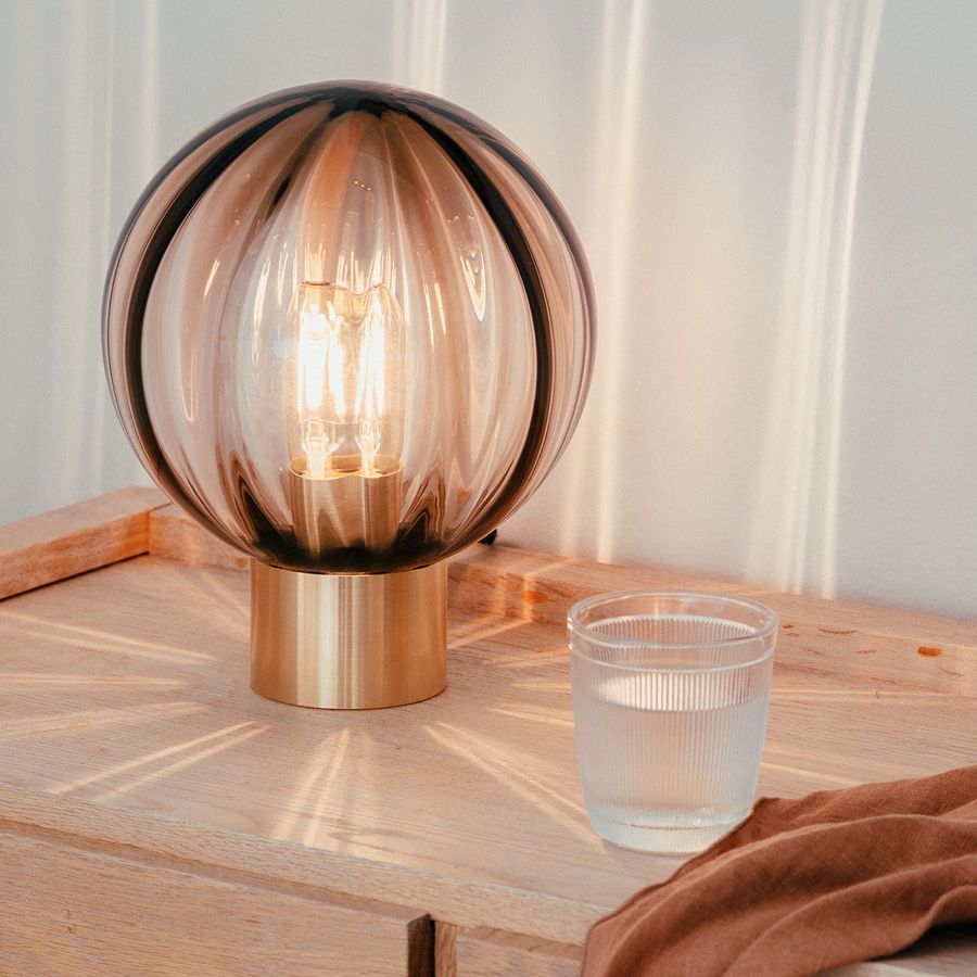 Krystallkule Optikk bordlampe