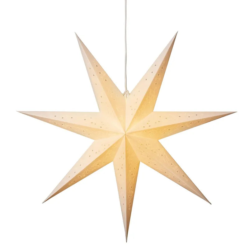Pappstjerne 78cm med broderi