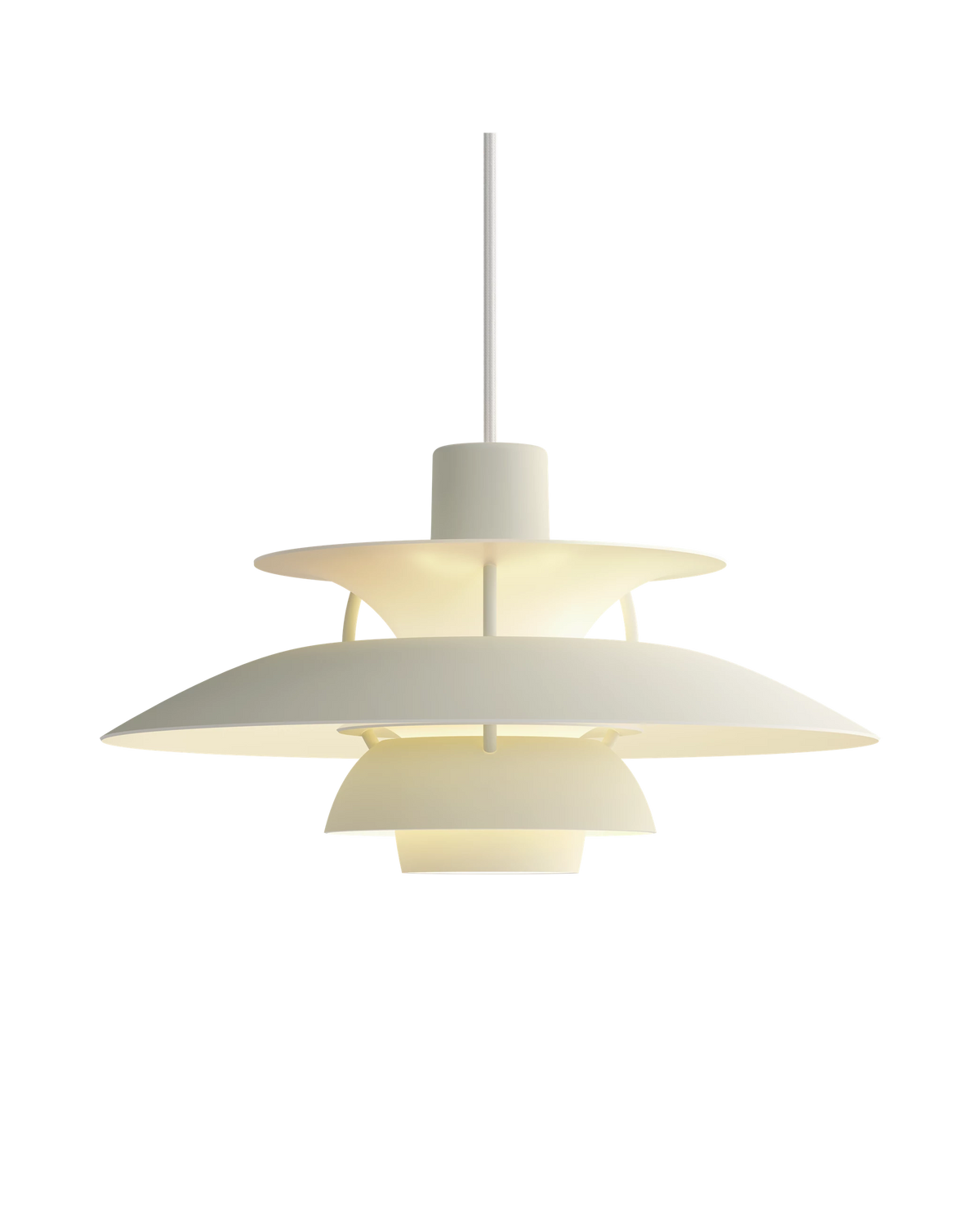 PH 5 mini taklampe i fargen Pale Pewter