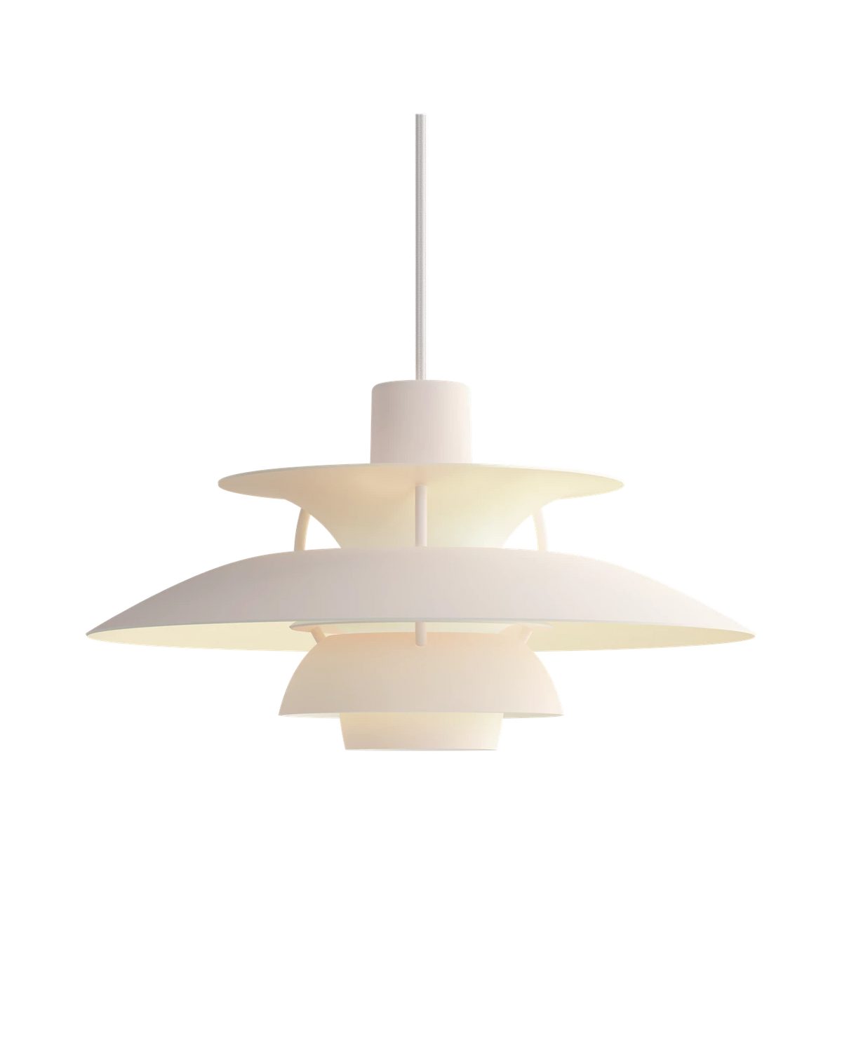 PH 5 mini taklampe i fargen Pale-Blush