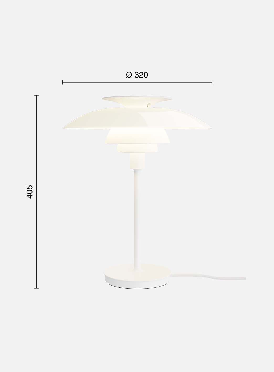 PH 80 Bordlampe hvit/hvit
