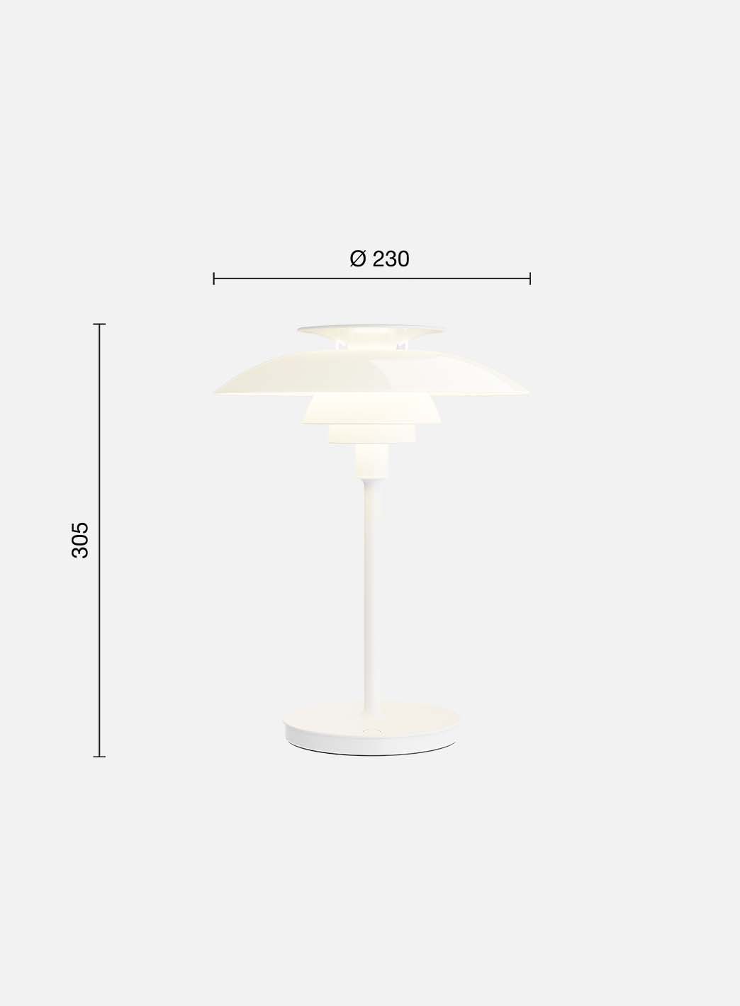 PH 80 Portable Tablelamp White