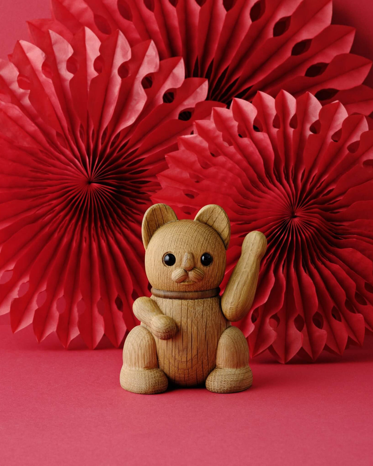 Kattefigur i treverk_Lucky Cat 