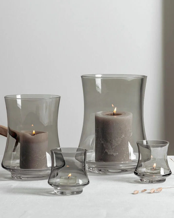 Hanabi lyslykter i glass, 2-pakning, 10 cm, fra Hadeland Glassverk
