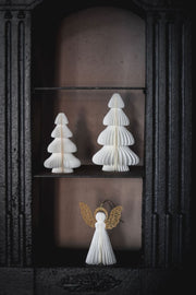 Papirengel 12 cm snø - UND