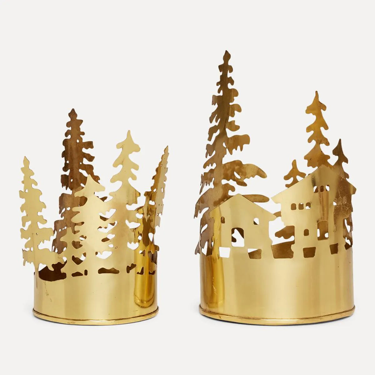 Messing Skog lyslykt 2 stk - UND